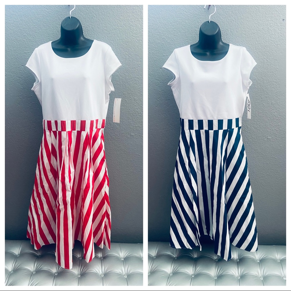 Jody of California NEW Striped Dress in blue or red - various sizes